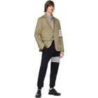 Thom Browne Grey 4-Bar Solid Stripe Shirt