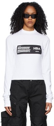 Hood by Air White Logo Long Sleeve T-Shirt