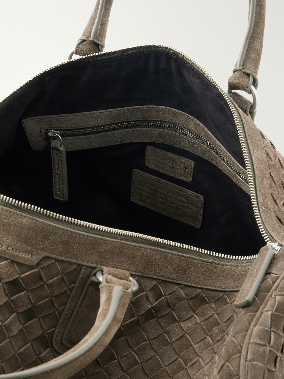 Officine Creative - Armor 01 Woven Suede Weekend Bag