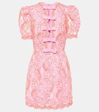 Rebecca Vallance Maribella bow-detail lace minidress