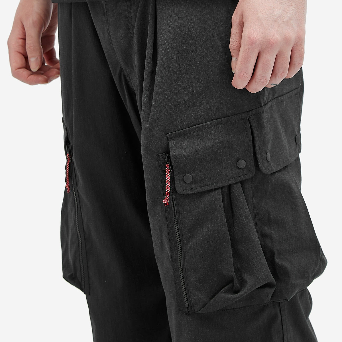 Nanga Men's Hinoc Ripstop Cargo Pants in Black Nanga