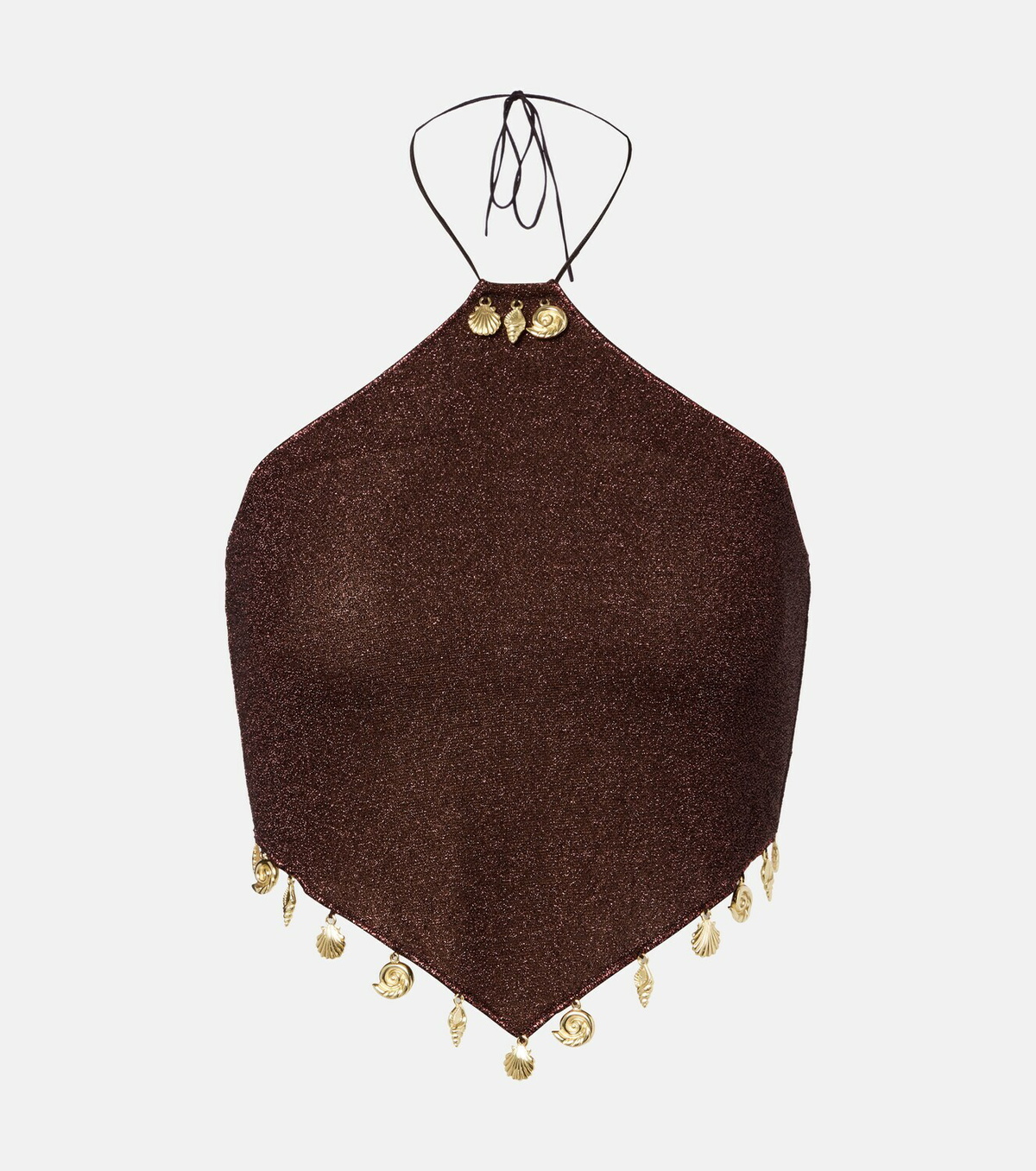 Oséree Lumière beaded halterneck top