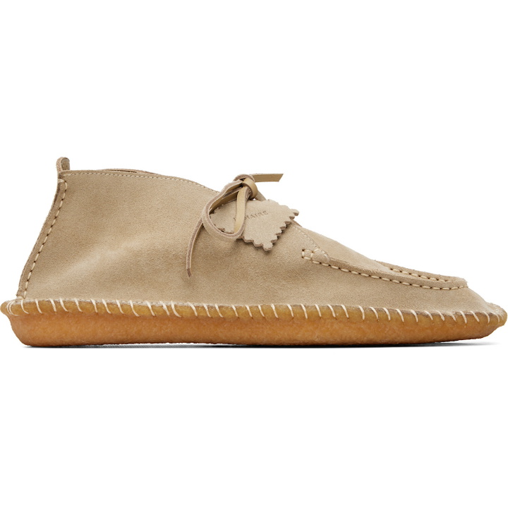Photo: LEMAIRE Beige Reversed Suede Leather Desert Boots