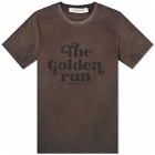 Golden Goose Men's Golden Run Print T-Shirt in Anthracite/Black