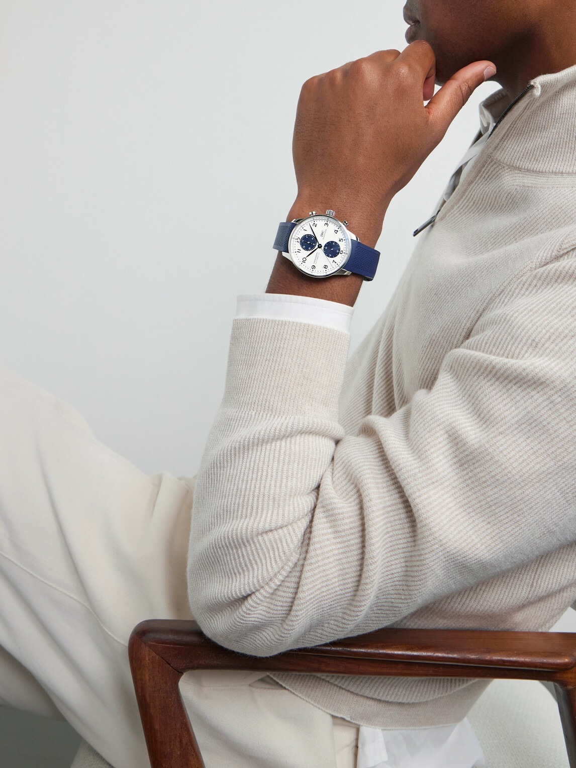 IWC Schaffhausen - Portugieser Automatic Chronograph 41mm Stainless Steel and Rubber Watch, Ref. No. IW371620