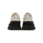 Jil Sander Off-White and Black Lace-Up Shoes