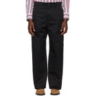 Thom Browne Black Wide Leg Chap Painter Pants