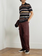 Paul Smith - Striped Cotton-Piqué Polo Shirt - Black