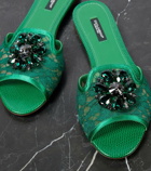 Dolce&Gabbana Bianca embellished lace flats