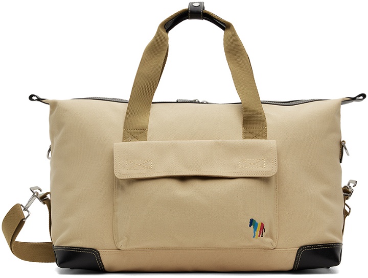 Photo: PS by Paul Smith Beige Embroidered Duffle Bag
