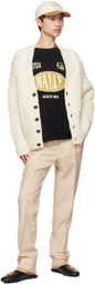 Bally Off-White Y-Neck Cardigan