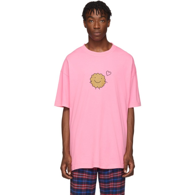 Photo: VETEMENTS Two-Pack Pink Milk Cookie Couple T-Shirt