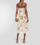 Zimmermann Lace-trimmed floral midi dress