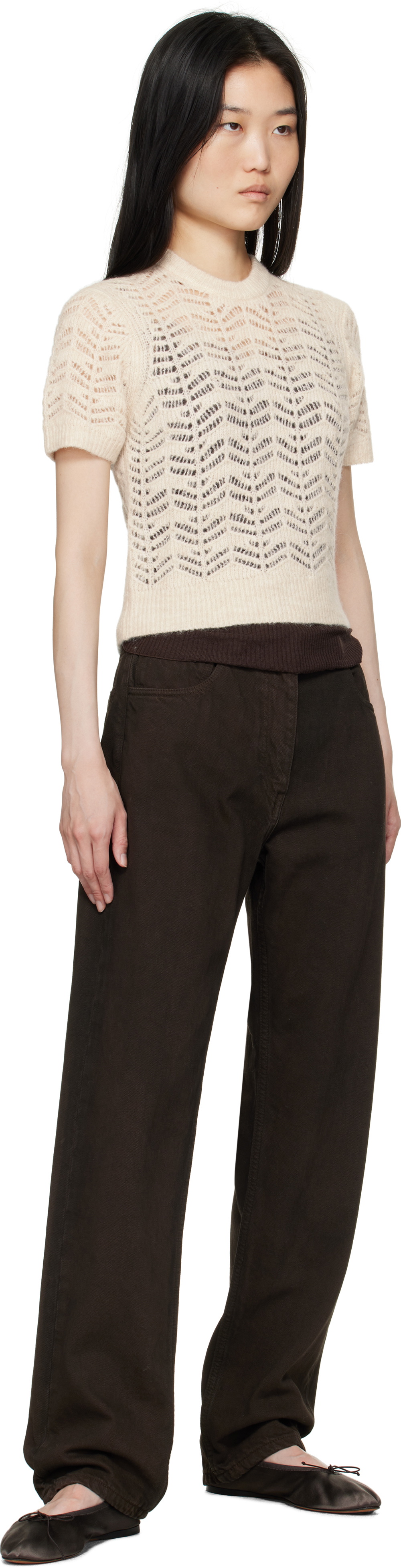 The Garment Off-White Verbier Pointelle Mini T-shirt