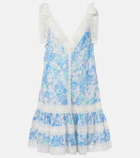 Zimmermann Solstice Lantern floral cotton minidress