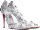 Christian Louboutin Silver Degraqueen 100 Heels