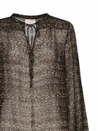 MC2 Saint Barth Harper Silk Blouse With Animal Print