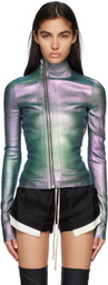 Rick Owens Green Gary Leather Jacket