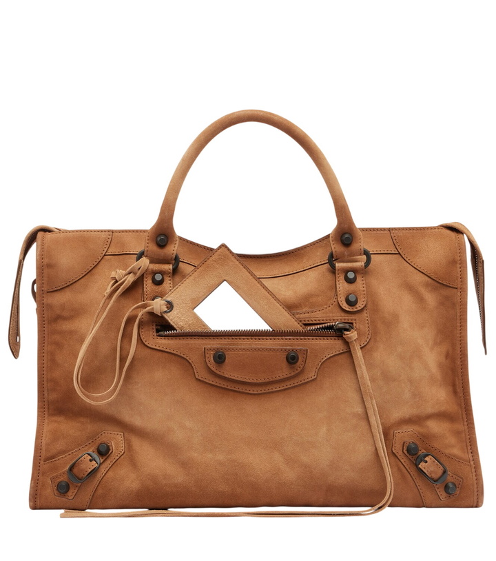 Photo: Balenciaga Le City Medium suede top-handle bag