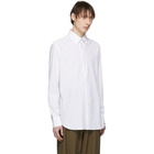 Brioni White Pique Long Sleeve Shirt