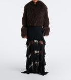 De La Vali Vespera suede-trimmed shearling jacket