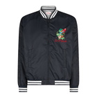 MC2 Saint Barth Man Blue Navy Jacket With Parrots Embroidery