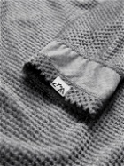 Comfy Outdoor Garment - Logo-Appliquéd Shell-Trimmed Fleece Sweatshirt - Gray