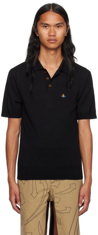 Photo: Vivienne Westwood Black Embroidered Polo