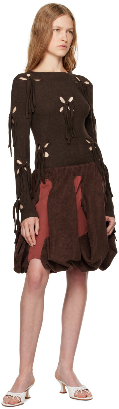 J.Kim Brown Porcelain Figurine Midi Skirt