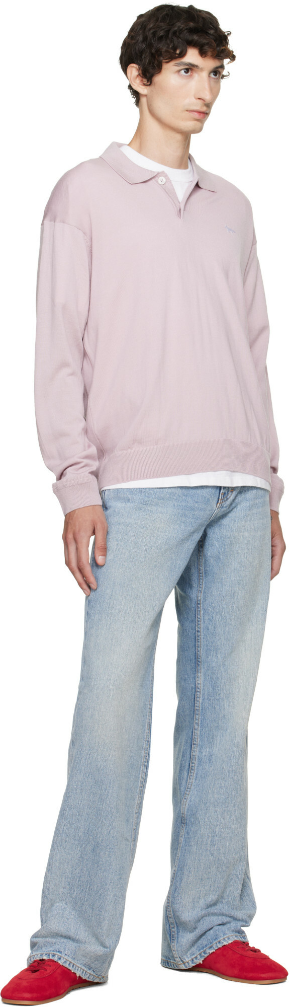 Maison Kitsuné Purple Profile Fox Comfort Polo