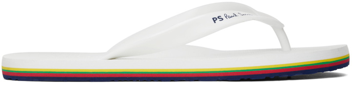 Photo: PS by Paul Smith White Dale Flip Flops