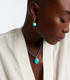 Octavia Elizabeth Orb 18kt gold earrings with turquoise