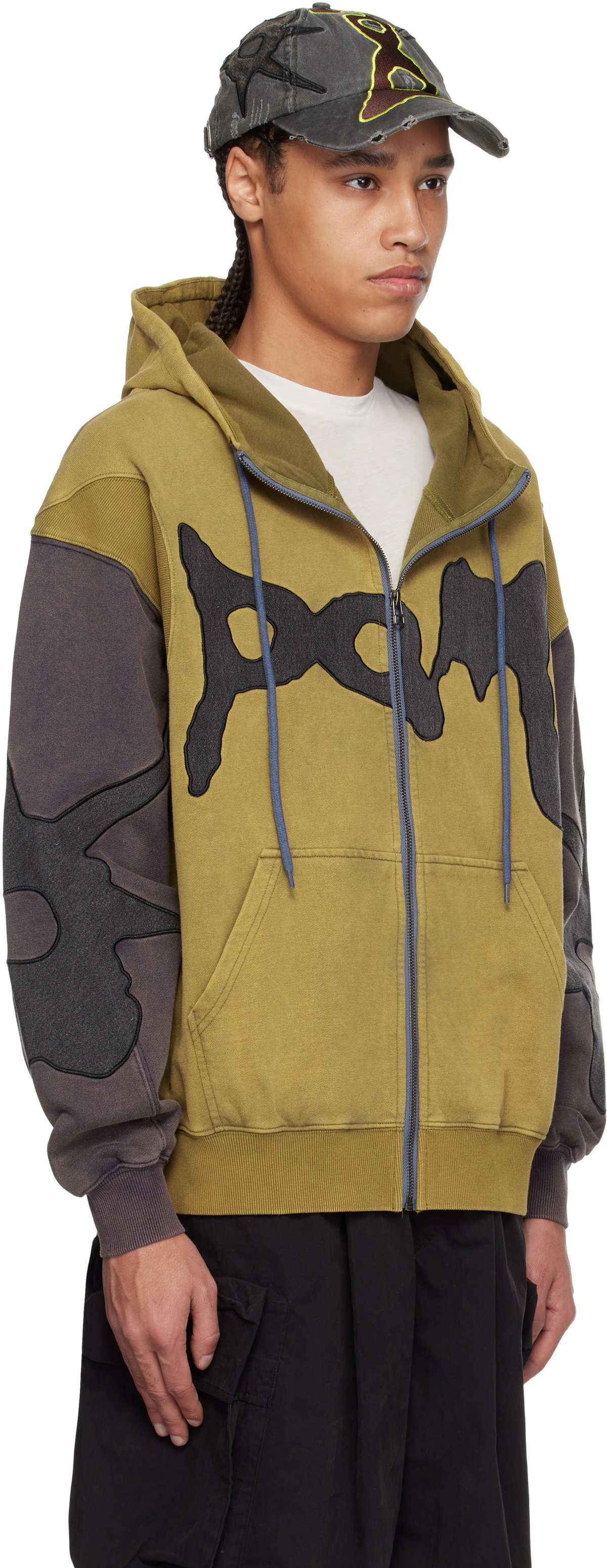 Perks and Mini Yellow & Gray Multi Lunacy Zip Thru Hoodie