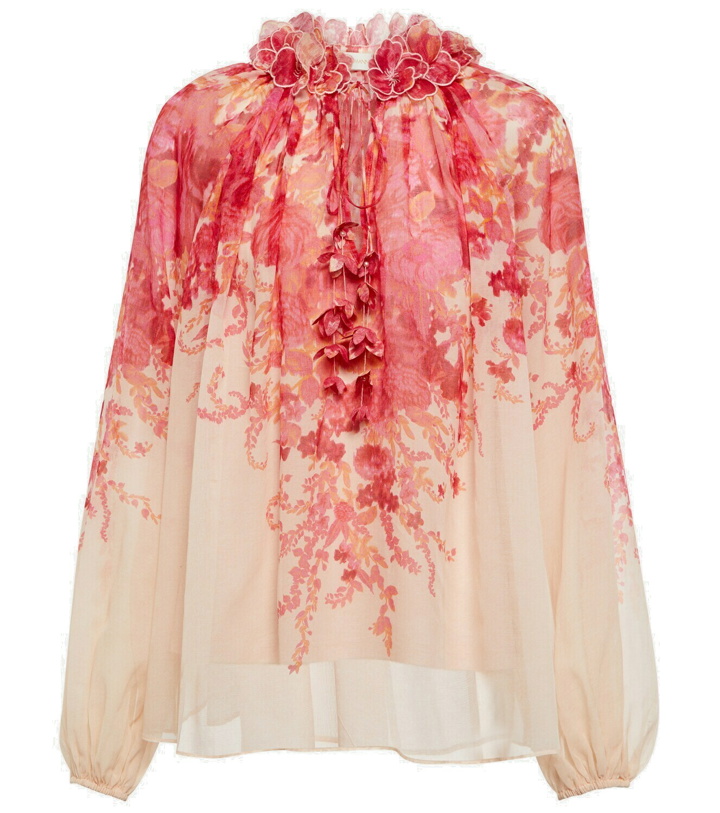 Photo: Zimmermann High Tide floral cotton and silk top