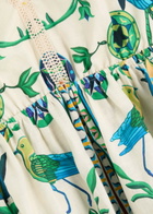 Lug Von Siga Victoria Printed Linen Blouse Green