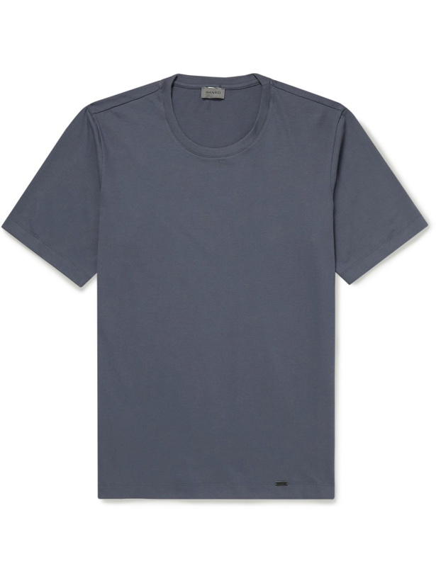 Photo: HANRO - Living Cotton-Jersey T-Shirt - Blue