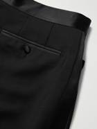 TOM FORD - Slim-Fit Straight-Leg Satin-Trimmed Mohair and Wool-Blend Tuxedo Trousers - Black
