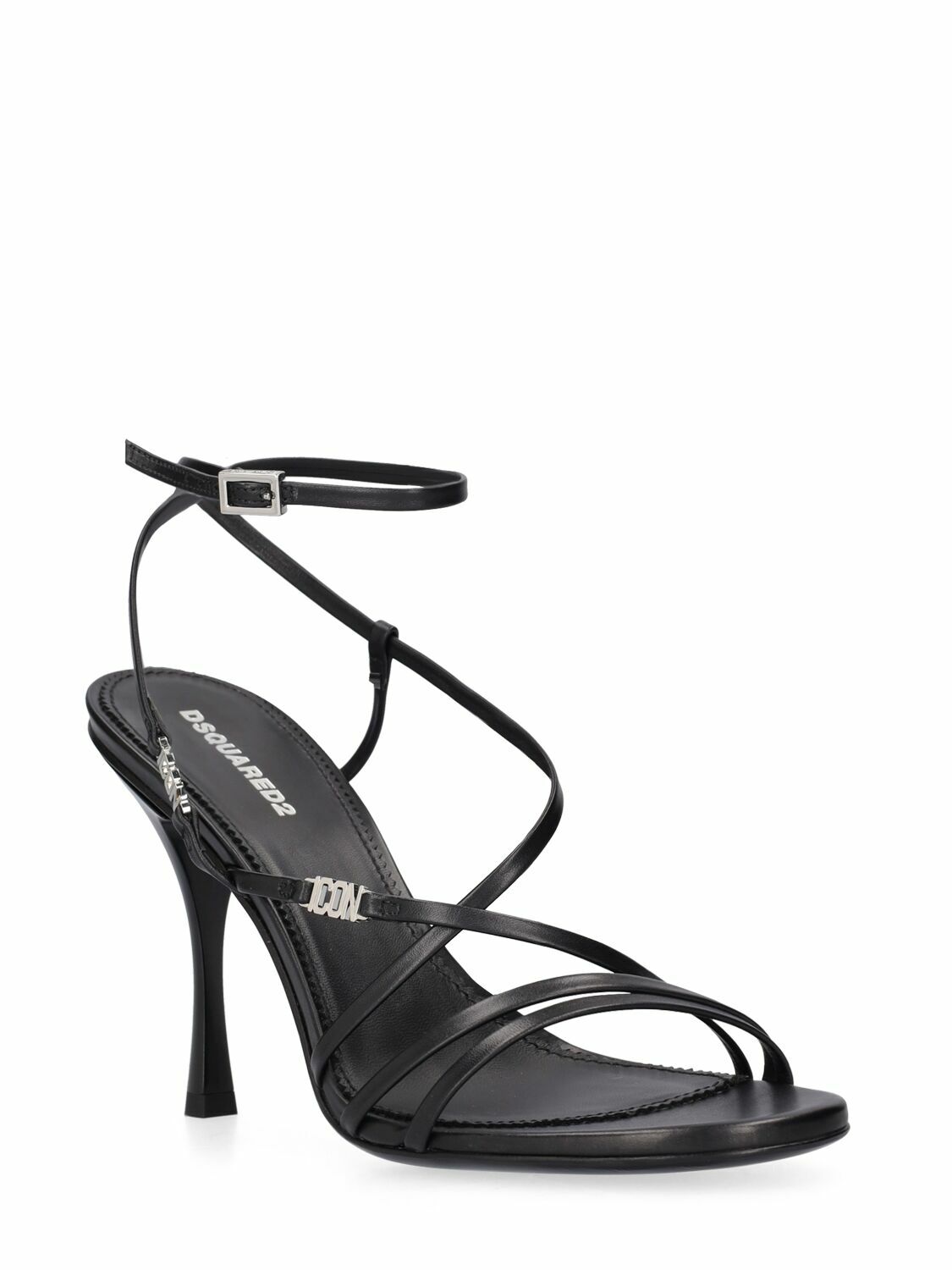 Dsquared2 leather flip flops - Black