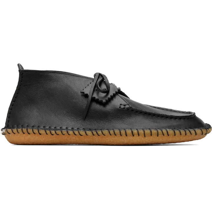 Photo: LEMAIRE Black Vegetable-Tanned Leather Desert Boots