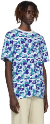 BAPE Blue ABC Camo Ape Head One Point T-Shirt