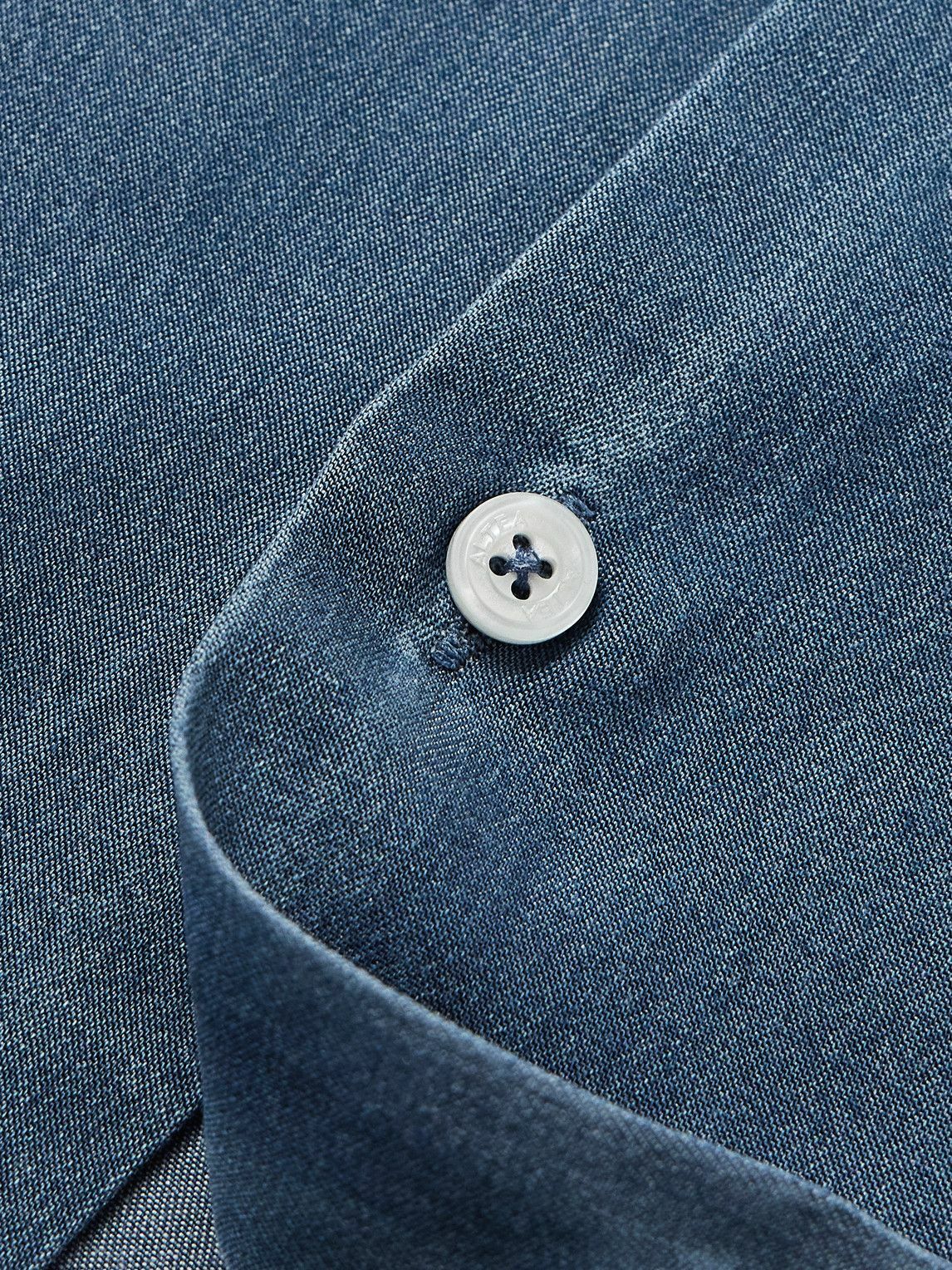Altea - Antoine Lyocell-Chambray Shirt - Blue
