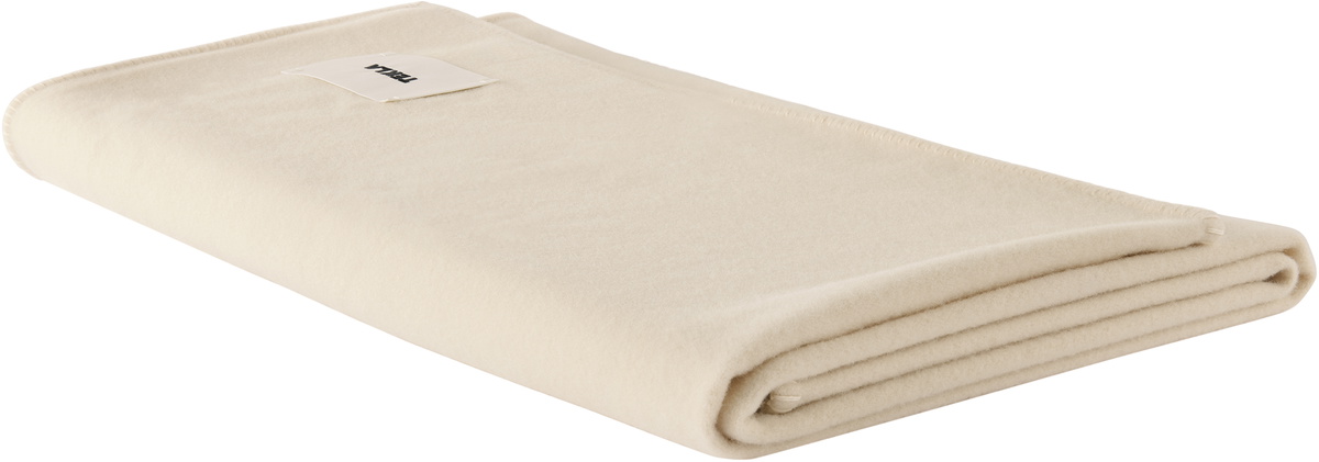 Tekla Off-White Lambswool Blanket
