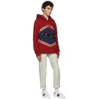 Gucci Red Jumping Wolf Hoodie