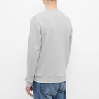 Norse Projects Men's Vagn Crest Logo Crew Sweat in Light Grey Melange