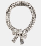 Balenciaga Crystal-embellished bow necklace