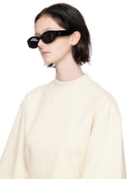 The Attico Black Linda Farrow Edition Berta Sunglasses