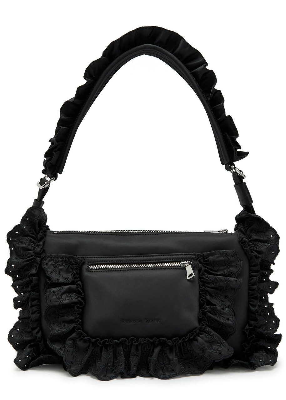 Simone Rocha Pillowcase Ruffled Nylon Shoulder bag - Black - One Size