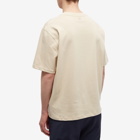 AMI Men's Tonal Heavy Cotton Small A Logo T-Shirt in Vanilla