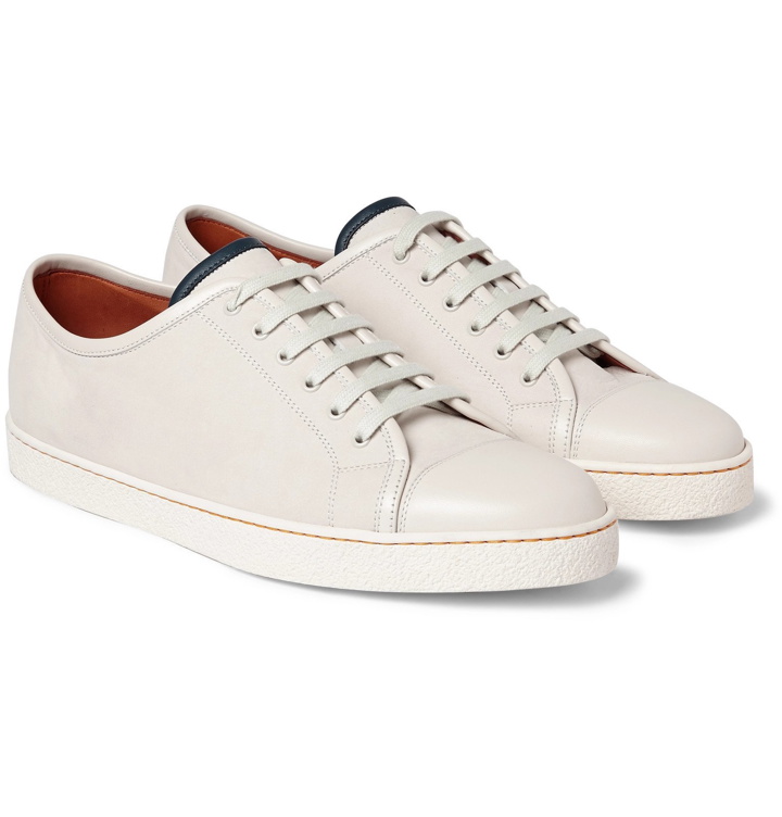 Photo: John Lobb - Levah Cap-Toe Suede and Leather Sneakers - Neutrals
