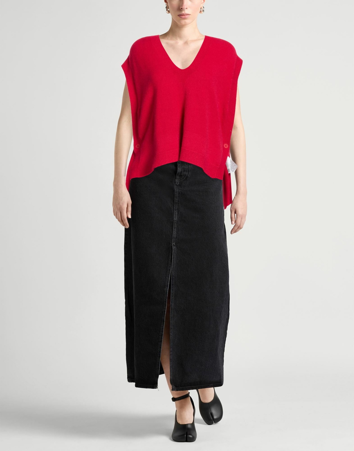 Manila Grace Womens Sweater in Red
